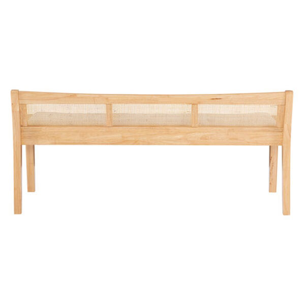 Lillian Natural and Beige Bench with Low Profile Back, image 5