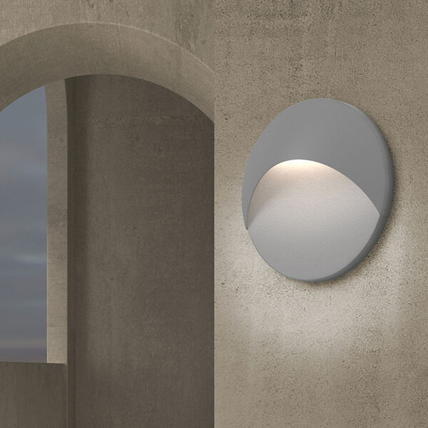 Ovos Textured White Oval LED Sconce, image 2