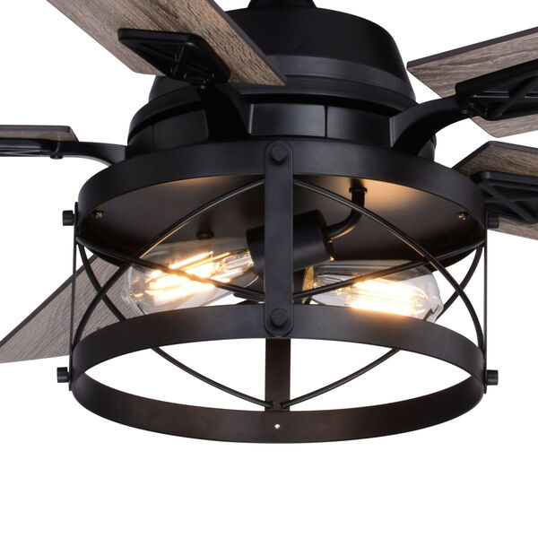 Elburn Black Two-Light LED Ceiling Fan, image 4