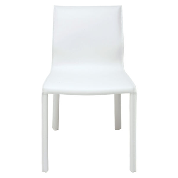Colter Matte White Armless Dining Chair, image 2