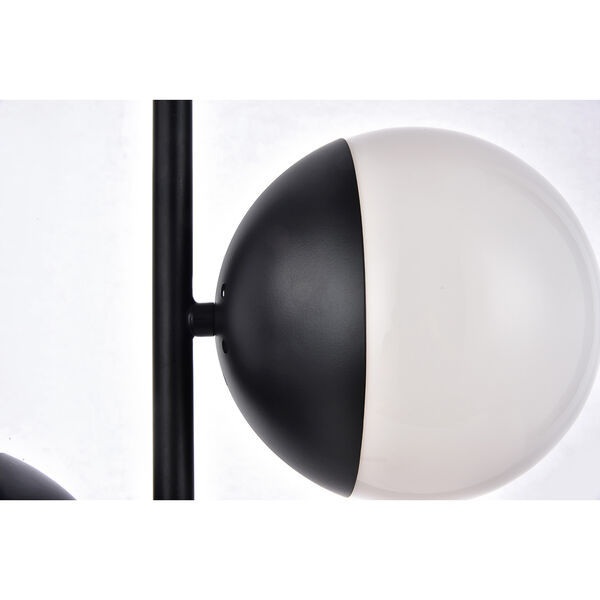 Eclipse Black and Frosted White Two-Light Table Lamp, image 6