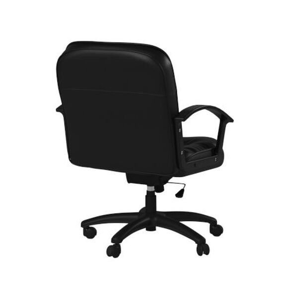 Black Mid Back Leather Plus Executive Chair, image 6