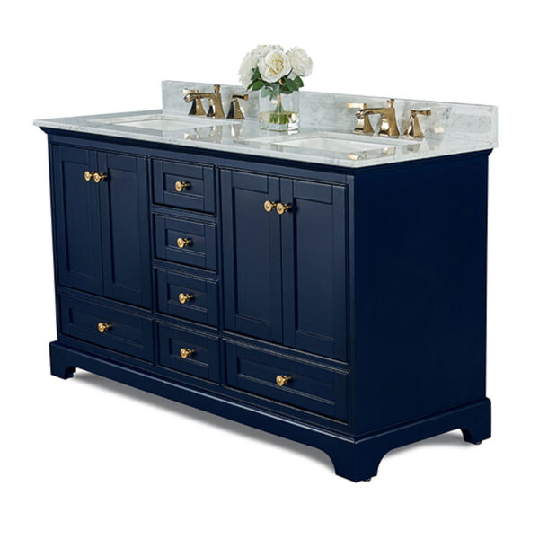 Audrey Heritage Blue White 60-Inch Vanity Console, image 1