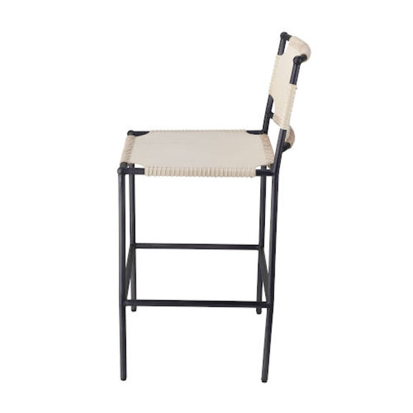 Castor Off-White and Black Counter Stool, image 3