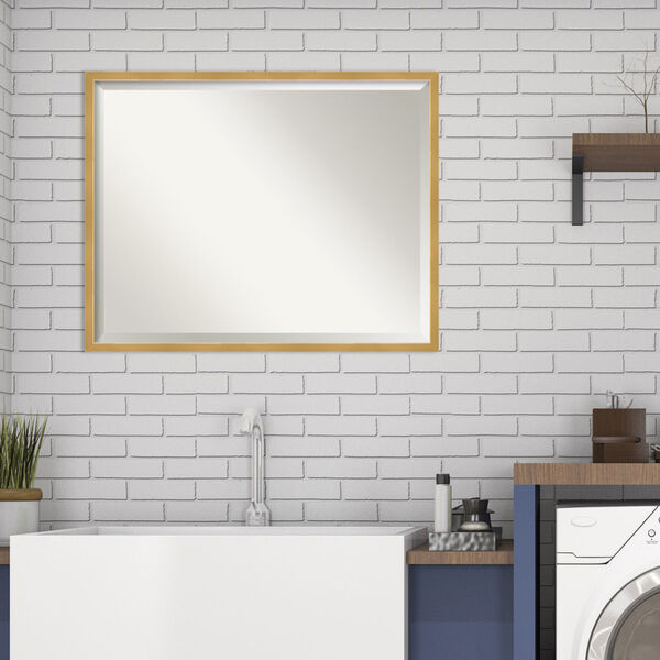 Gold 29W X 23H-Inch Bathroom Vanity Wall Mirror, image 3