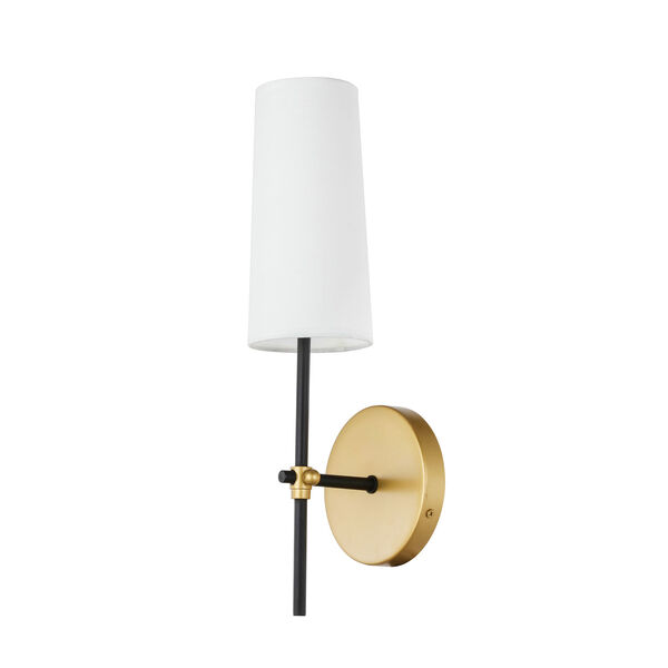 Mel Brass and Black Five-Inch One-Light Wall Sconce, image 6
