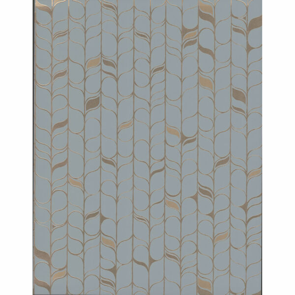 Candice Olson Modern Nature 2nd Edition Blue and Gold Perfect Petals Wallpaper, image 2