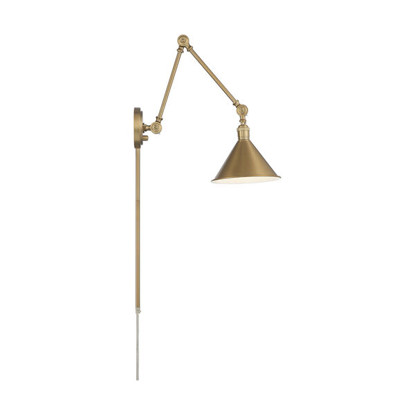Delancey Brass Polished One-Light Adjustable Swing Arm Wall Sconce, image 4