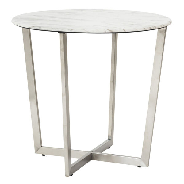 Llona White 24-Inch Round Side Table, image 2