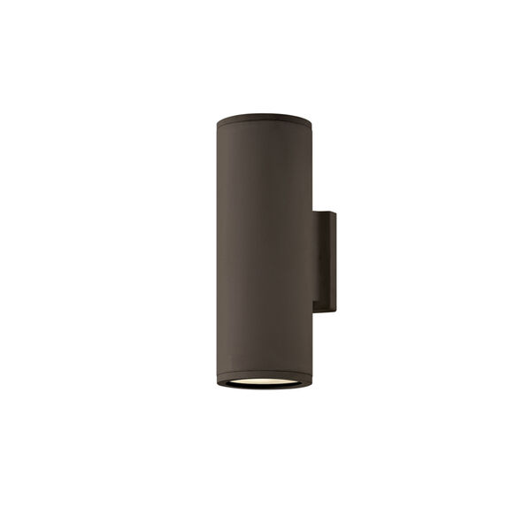 Silo Architectural Bronze Two-Light Led Outdoor Wall Mount With Etched Glass, image 2