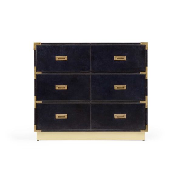Black and Antique Brass Sable Chest, image 3