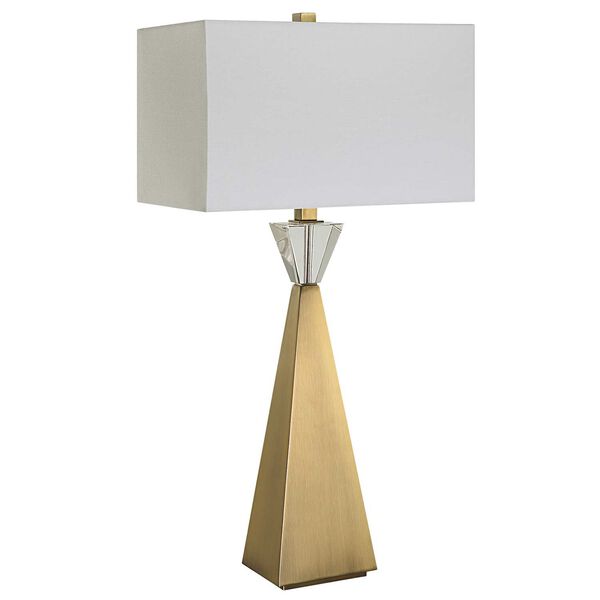 Arete Antique Brass White One-Light Table Lamp, image 4