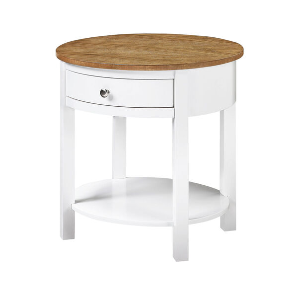 Classic Accents Driftwood White Cypress End Table, image 1