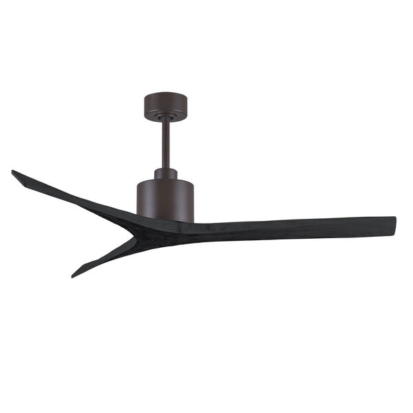 Mollywood Textured Bronze 60-Inch Outdoor Ceiling Fan with Matte Black Blades, image 1