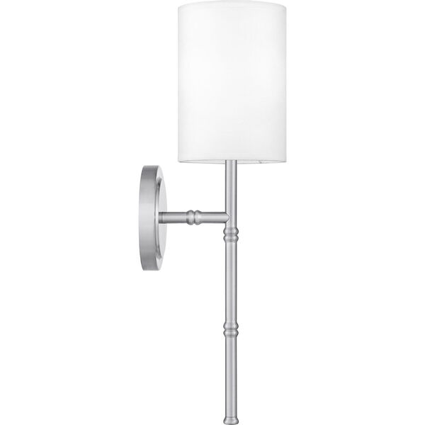 Monica Polished Nickel and White One-Light Wall Sconce, image 4