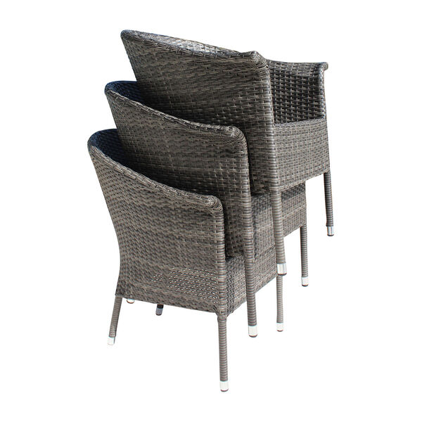 Ultra Standard Five-Piece Woven Armchair Dining Set with Cushions, image 4