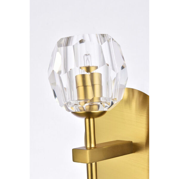 Eren Gold One-Light Wall Sconce with Royal Cut Clear Crystal, image 5