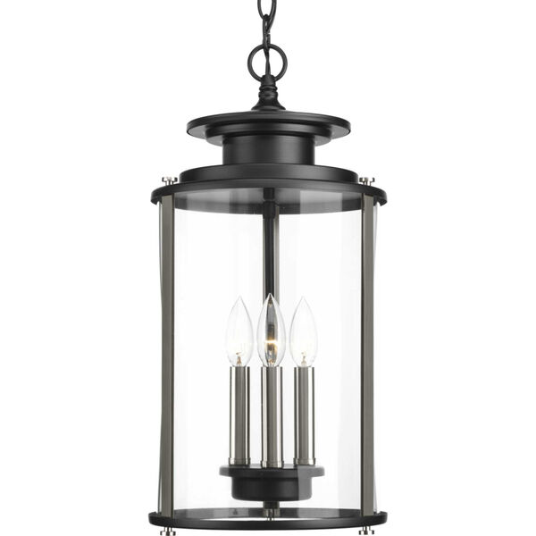 P550012-031: Squire Black Three-Light Outdoor Hanging Lantern, image 7