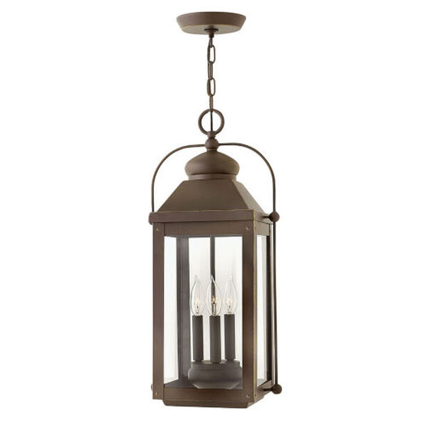 Anchorage Light Oiled Bronze Three-Light Outdoor 24-Inch Hanging, image 3