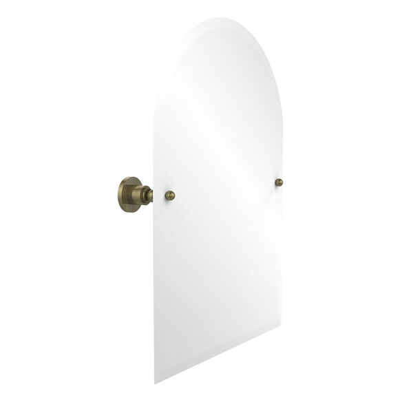 Frameless Arched Top Tilt Mirror with Beveled Edge, image 1