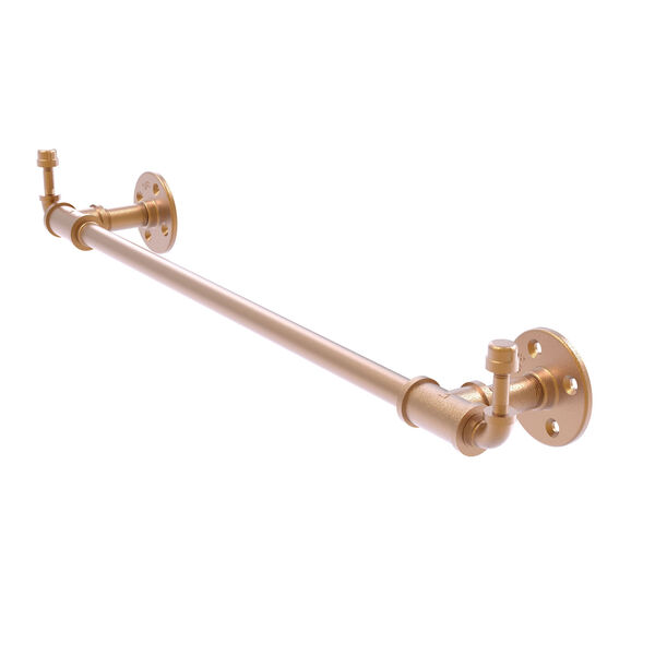 Pipeline Brushed Bronze 36-Inch Towel Bar with Integrated Hooks, image 1