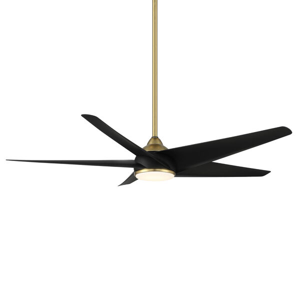 Viper Soft Brass Matte Black 60-Inch LED Smart Indoor Outdoor Ceiling Fan, image 1