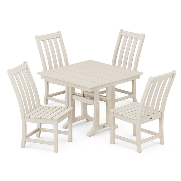 Vineyard Sand Trestle Side Chair Dining Set, 5-Piece, image 1