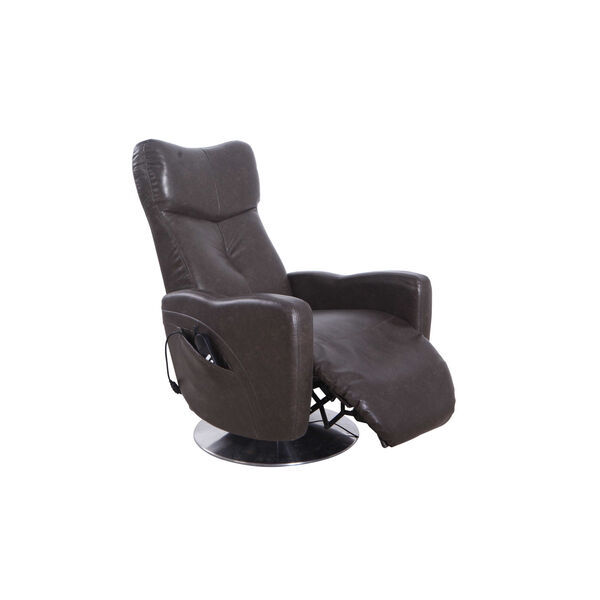 Linden Chrome Black Pepper Air Leather Power Recliner, image 4