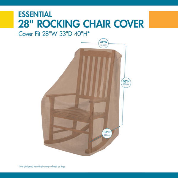 Essential Latte 28-Inch Rocking Chair Cover, image 2