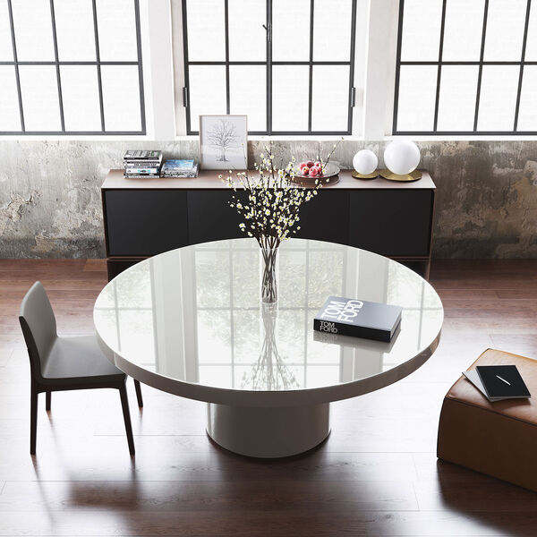 Berkeley Glossy Chateau Gray Dining Table, image 8