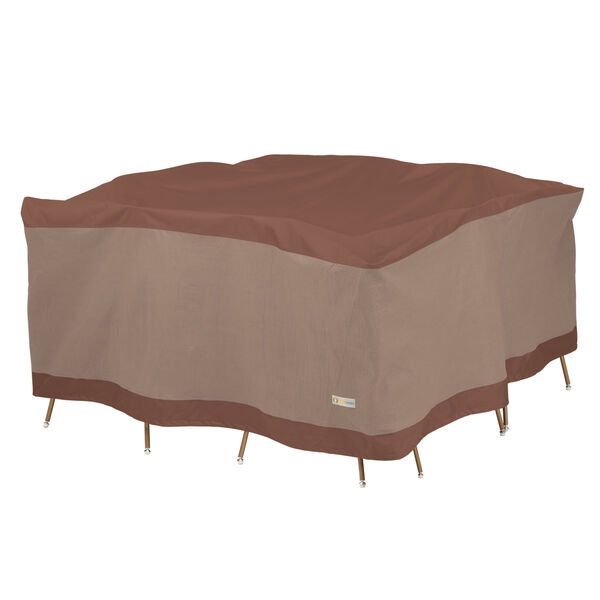 Ultimate Mocha Cappuccino 66-Inch Square Patio Table and Chair Set Cover, image 1