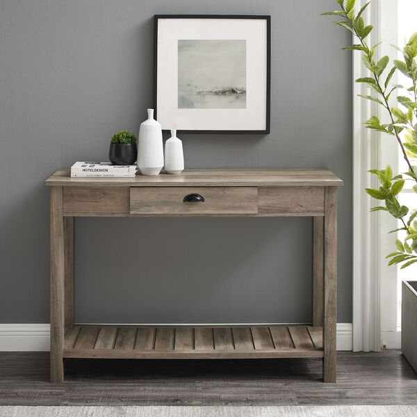 48-Inch Country Style Entry Console Table - Gray Wash, image 4