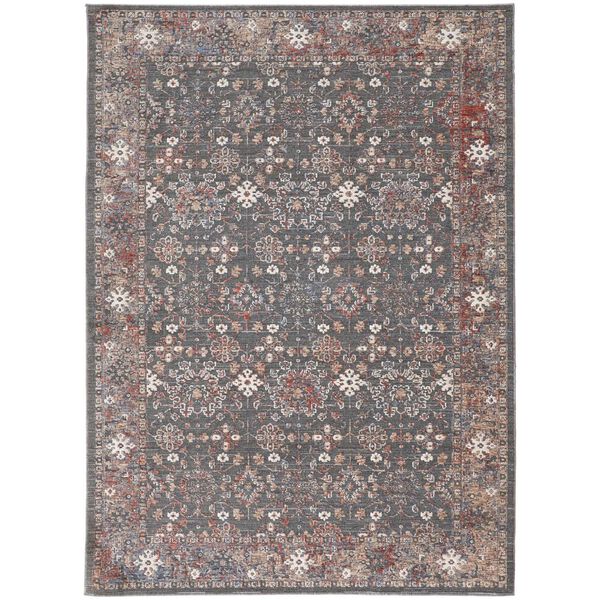 Thackery Gray Pink Red Rectangular 3 Ft. 6 In. x 5 Ft. 4 In. Area Rug, image 1