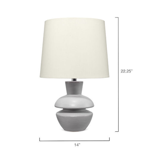 Foundation Matte Frosted Grey Ceramic One-Light Table Lamp, image 3