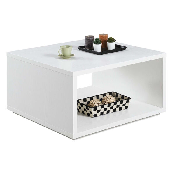Northfield White 32-Inch Square Coffee Table, image 2