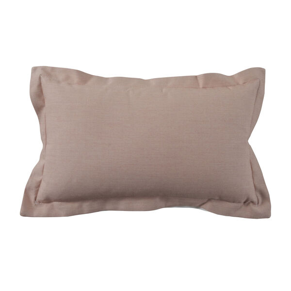 Blush and Snow 14 x 24 Inch Pillow with Linen Double Flange, image 1