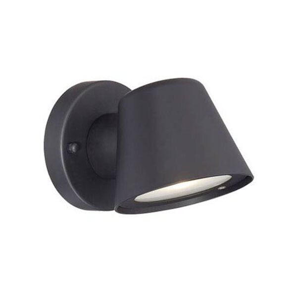 Matte Black 4.5-Inch One-Light LED Outdoor Wall Mount with Clear Glass, image 1
