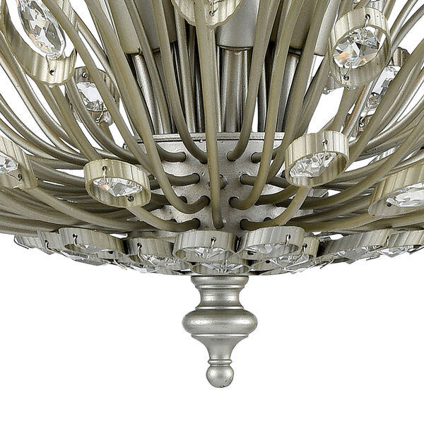 Mullica Aged Silver Six-Light Chandelier, image 4