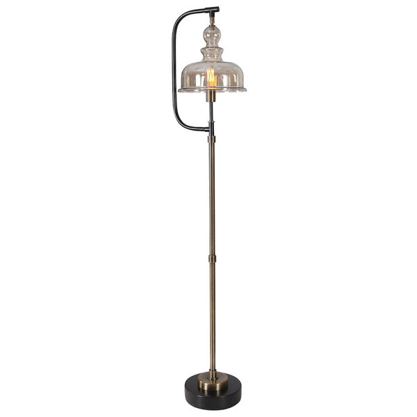 Elieser Antique Brushed Brass Floor Lamp, image 1