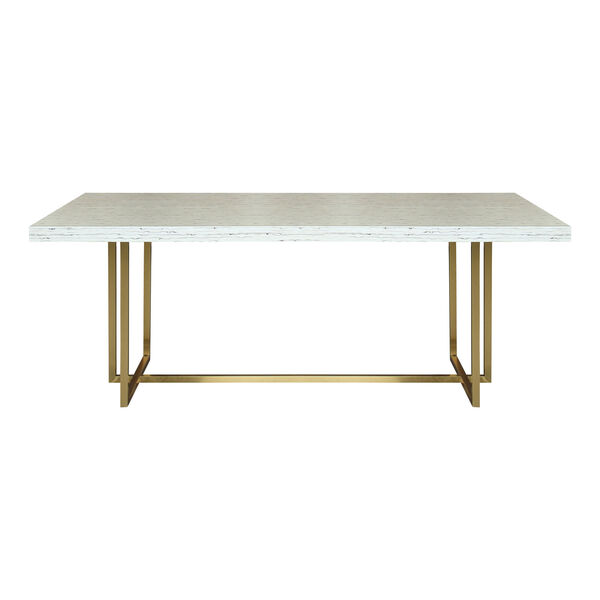 Harmony Brushed Gold Dining Table, image 1