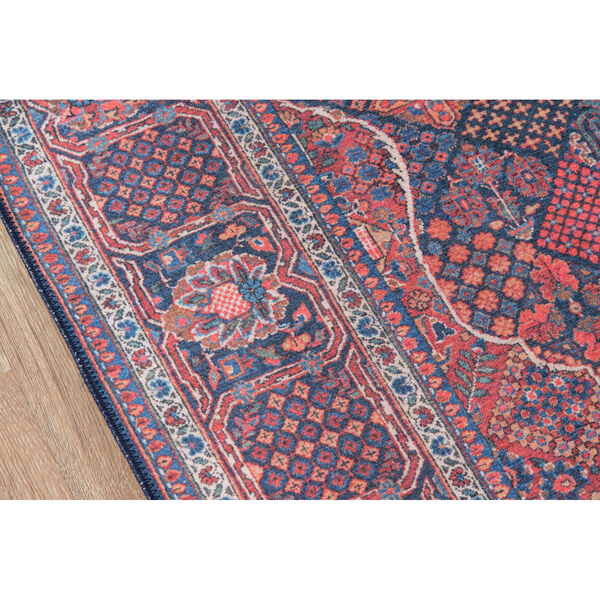 Afshar Navy and Red Runner: 2 Ft. 3 In. x 7 Ft. 6 In., image 4