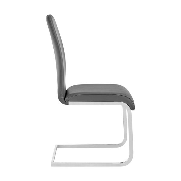Amanda Gray with Chrome Dining Chair, Set of Two, image 3