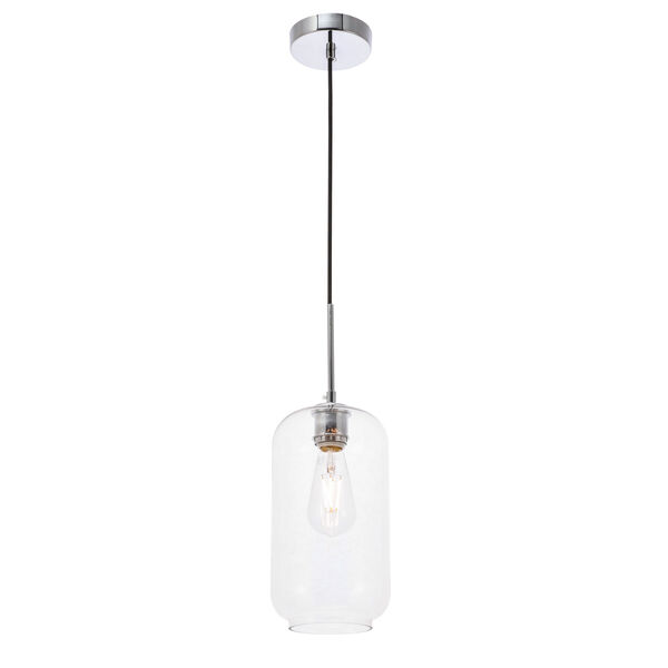 Collier Chrome Six-Inch One-Light Mini Pendant with Clear Glass, image 6