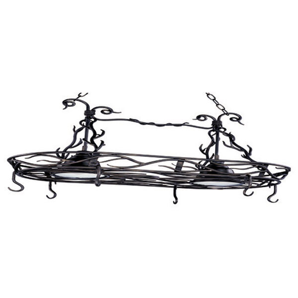 Country French Two-Light Oval Pot Rack , image 1