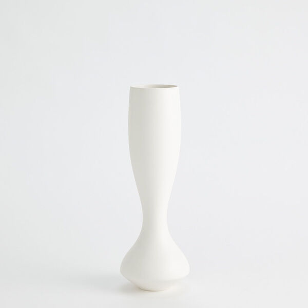 White Bell Bottom Small Vase, image 6