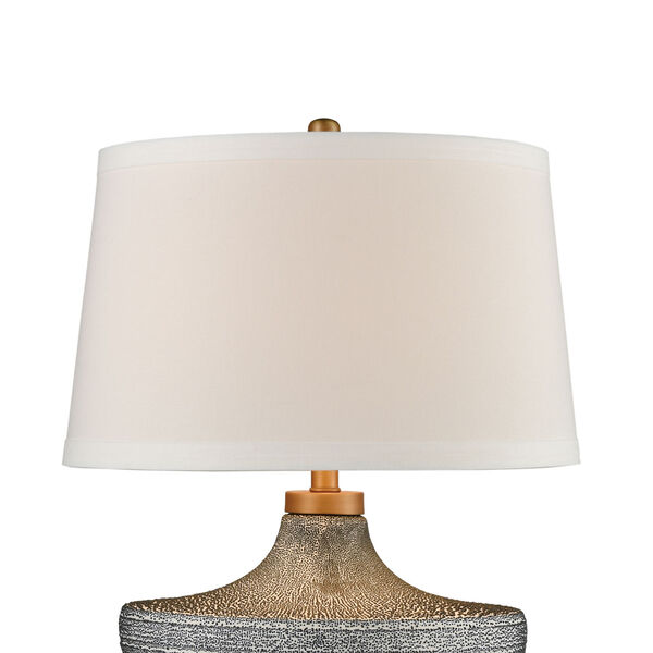 Damascus Blue Bubble Glaze and Matte Brushed Gold One-Light Table Lamp, image 3