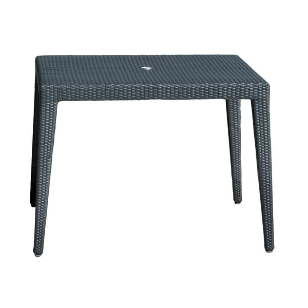 Onyx Black Square Outdoor Tables with Glass, image 1
