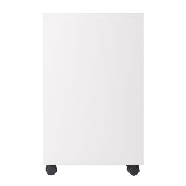 Halifax White Two-Section Mobile Filing Cabinet, image 4