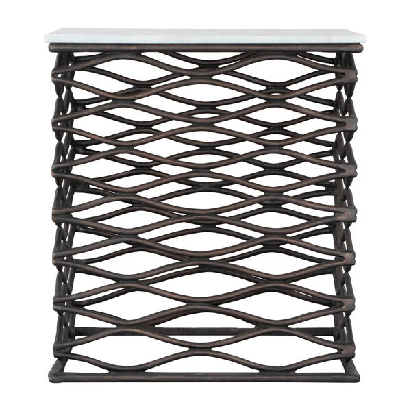 Duke Bronze and White Side Table, image 2