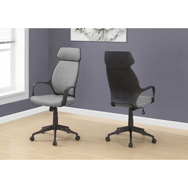 Gray 46-Inch High Back Executive Office Chair, image 2